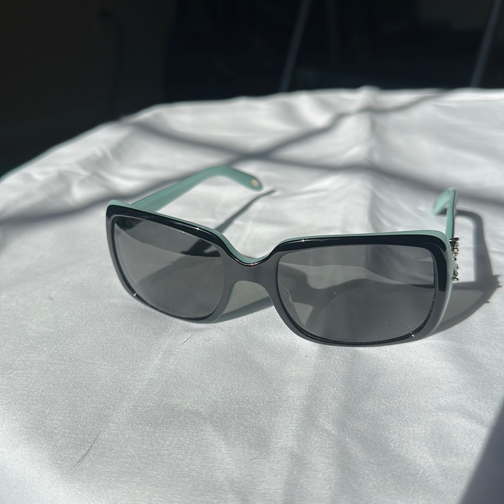 Tiffany and Co. Black on blue sunglasses. Style TF 4047-B 8055/3C.